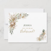 ボホウェディングパーティー 私のプロポーズに答えてくれる? ノートカード (正面)