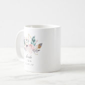 ボホウェディングブーケパーソナライズド花嫁 コーヒーマグカップ (正面左)