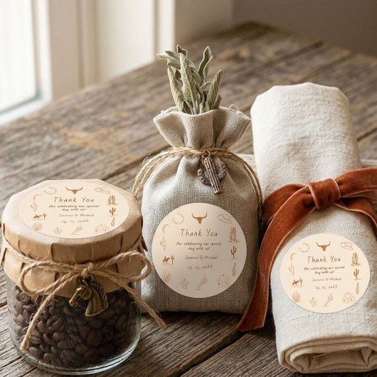 ボホウエスタンカウボーイイラストレーション結婚ズ スクエアシール