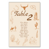 ボホウエスタンカウボーイイラストレーション結婚ズ テーブルナンバー (正面)