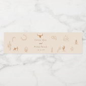 ボホウエスタンカウボーイイラストレーション結婚ズ ペットボトルラベル (シングルラベル)