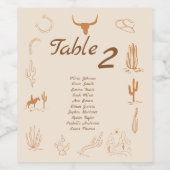 ボホウエスタンカウボーイイラストレーション結婚ズ ワインラベル (シングルラベル)