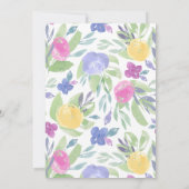 ボホウォーカラフルトカラーバラブライダルシャワー 招待状 (裏面)