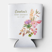 ボホウォーカラフルトカラーフローラベビーシャワーカスタム 缶クーラー (正面)