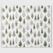 ボホウォータカラー クリスマスコンポジション グリーティング ラッピングペーパー (フラット)