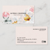 ボホウォーターのカラーフローラヘア美しいカスタマイズ 名刺 (正面/裏面)