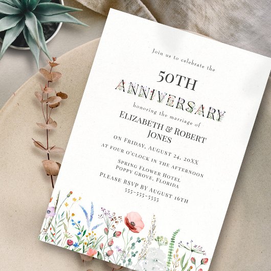 ボホウォーターの色のヤマトフラワー結婚ズ記念日 招待状