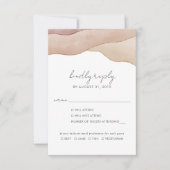 ボホウォーターの色の抽象芸術食事の選択結婚ズ 出欠カード (正面)