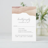 ボホウォーターの色の抽象芸術食事の選択結婚ズ 出欠カード (スタンド正面)