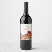 ボホウォーターの色の結婚砂漠 ワインラベル (正面)