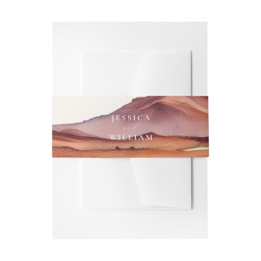 ボホウォーターの色の結婚砂漠 招待状ベリーバンド (正面例)