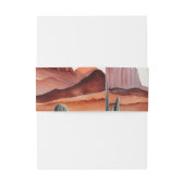 ボホウォーターの色の結婚砂漠 招待状ベリーバンド (裏面例)