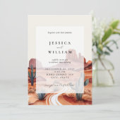 ボホウォーターの色の結婚砂漠 招待状 (スタンド正面)