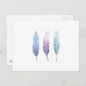 ボホウォーターの色フェザートリオ ポストカード (正面/裏面)