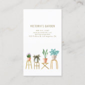 ボホウォーターカラーぶら下がったズハウスプラント子供部屋 名刺 (裏面)