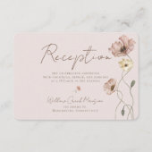 ボホウォーターカラーアイスランドポピーフラワーズ披露宴 エンクロージャーカード (正面)