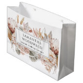 ボホウォーターカラーアパレルブティックショッピングバッグ ラージペーパーバッグ (正面アングル)