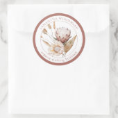 ボホウォーターカラーアパレルブティック – ワイルドフラワーズ ラウンドシール (バッグ)