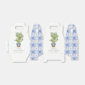 ボホウォーターカラーイエローレモンツリーブライダルシャワー フェイバーボックス (折り畳みなし)