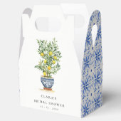 ボホウォーターカラーイエローレモンツリーブライダルシャワー フェイバーボックス (オープン)