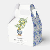 ボホウォーターカラーイエローレモンツリーブライダルシャワー フェイバーボックス (正面サイド)