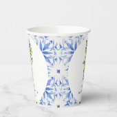 ボホウォーターカラーイエローレモンツリーブライダルシャワー 紙コップ (左)