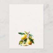 ボホウォーターカラーイエローレモン庭園の結婚式詳細 エンクロージャーカード (裏面)