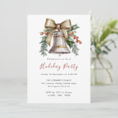 ボホウォーターカラークリスマスベルホリデーパーティー 招待状 (スタンド正面)