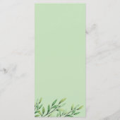 ボホウォーターカラーグリーナリーブランチエレガントな結婚式 メニュー (裏面)