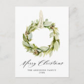 ボホウォーターカラーグリーンリーリースノンフォト シーズンポストカード (正面)