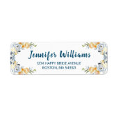 ボホウォーターカラーサンゴフローラブライダルシャワーヤードシィ ラベル (正面)