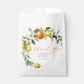 ボホウォーターカラーシトラスオレンジレモンブライダルシャワー フェイバーバッグ (正面)