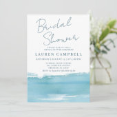 ボホウォーターカラーシーブルーブライダルシャワー 招待状 (スタンド正面)