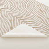 ボホウォーターカラージャングルサファリゼブラプリント毛布 シェルパブランケット (3/4)