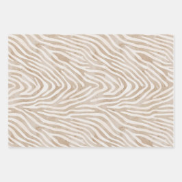 ボホウォーターカラージャングルサファリラッピング紙セット ラッピングペーパーシート