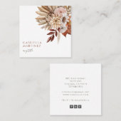 ボホウォーターカラーテラコッタフローラ スクエア名刺 (正面/裏面)