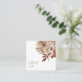 ボホウォーターカラーテラコッタフローラ スクエア名刺 (スタンド正面)