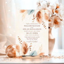 ボホウォーターカラーテラコッタベージュブルーパンパスグラス