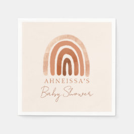 ボホウォーターカラーテラコッタレインボーベビーシャワー スタンダードカクテルナプキン