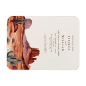 ボホウォーターカラーデザート結婚式招待状マグネット マグネット (横)