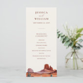 ボホウォーターカラーデザート結婚式 プログラム (スタンド正面)