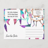 ボホウォーターカラードリームキャッチャーバラ救金ゴールド日 案内ポストカード (裏面)