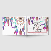 ボホウォーターカラードリームキャッチャーバラ金ゴールドゲストブック ゲストブック (全面)