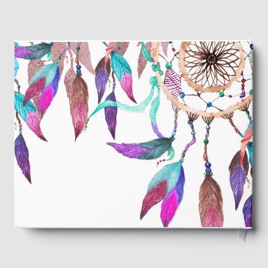 ボホウォーターカラードリームキャッチャーバラ金ゴールドゲストブック ゲストブック (裏面)