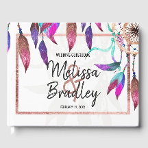 ボホウォーターカラードリームキャッチャーバラ金ゴールドゲストブック