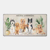 ボホウォーターカラーパピードッグ歩くドッグトリマーペット デスクマット (正面)