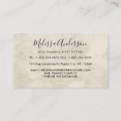 ボホウォーターカラーパピードッグ歩くドッグトリマーペット 名刺 (裏面)