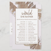 ボホウォーターカラーパンパスグラスブライダルシャワーゲーム (正面/裏面)