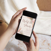 ボホウォーターカラーパンパスグラスブライダルシャワー 招待状