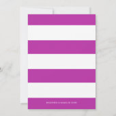 ボホウォーターカラーパープルフローラリースブライダルシャワー 招待状 (裏面)